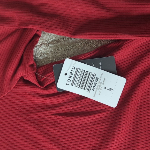 NWT Torrid Rib Scoop Neck Top 0/L/12 - Picture 4 of 4